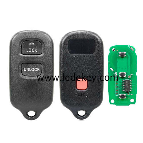 Toyota 2+1 button remote key with 314.4Mhz  (HYQ12BAN, HYQ12BBX, HYQ1512Y)