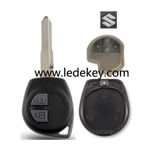 Suzuki 2 button remote  key shell HU133R blade with Logo and key pad