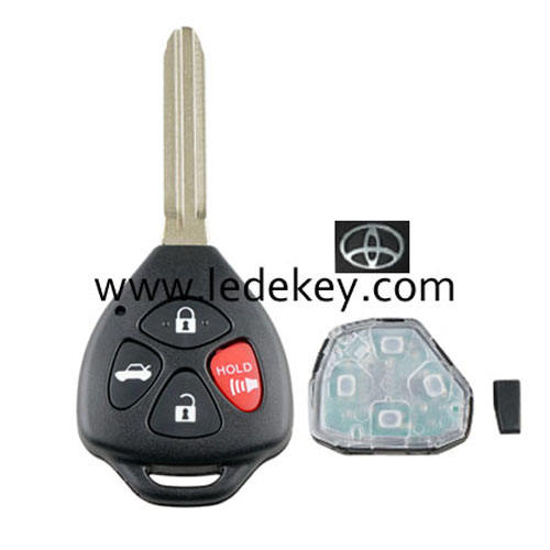 Toyota 3+1 button remote key with 4D67 315mhz(FCC:Gq4-29t) for Toyota Corolla Matrix