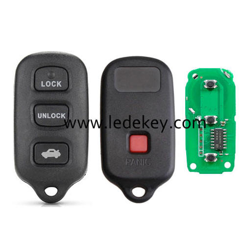 Toyota 3+1 button remote key with 314Mhz  GQ43VT14T