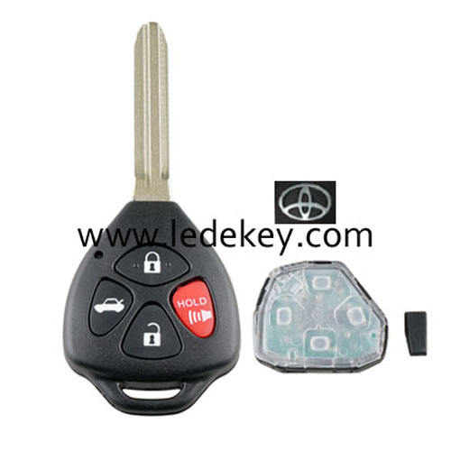 Toyota 3+1 button remote key with 314.4Mhz 4D67 (HYQ12BBY) for Toyota Camry Avalon Corolla Matrix RAV4 Venza Yaris