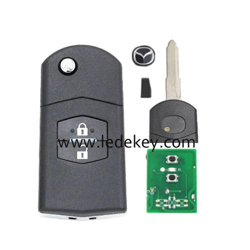 Mazda  M3 / M6  2 buttons flip remote key with 433Mhz 4D63 chip（41521）