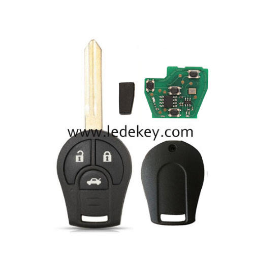 Nissan 3 button remote key with 315mhz ID46 chip no logo (FCC:CWTWB1U751)