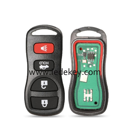 Nissan 4 buuton remote key with 315Mhz / 433Mhz KBRASTU15