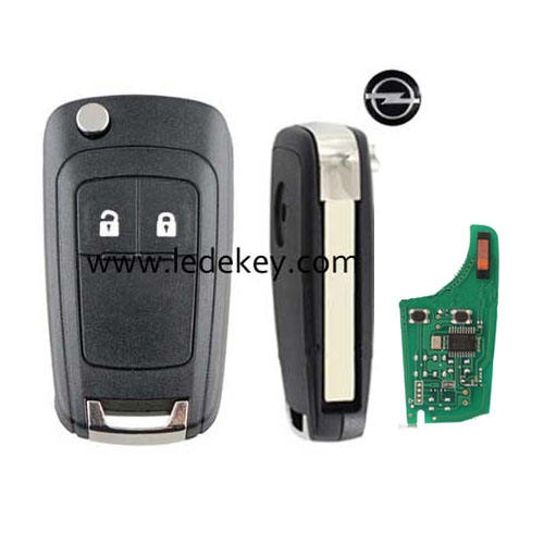 Opel 2 button remote key 433Mhz and ID46(PCF7941A) chip G4-AM433TX for Opel Vauxhall Meriva B Corsa D 2007-2014