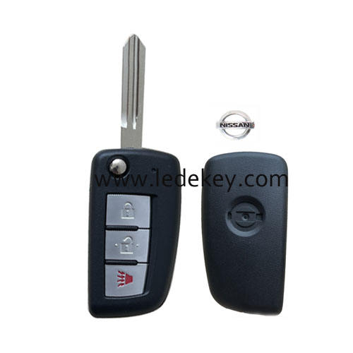 Nissan 2+1 button flip key shell