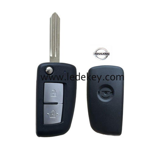 Nissan 2 button flip key shell