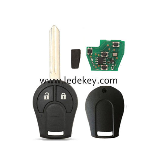 Nissan 2 button remote key with 433Mhz ID46 chip no logo (FCC:CWTWB1U761)