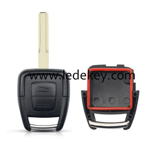 Opel 2 button blank remote key shell Hu43 blade without battery clamp