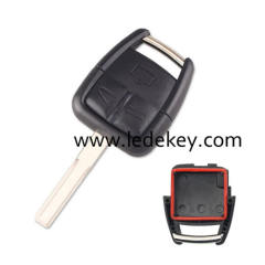 Opel 3 button blank remote key shell Hu43 blade without battery clamp