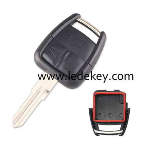Opel 3 button blank remote key shell with Left blade without battery clamp