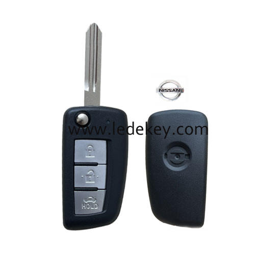 Nissan 3 button flip key shell
