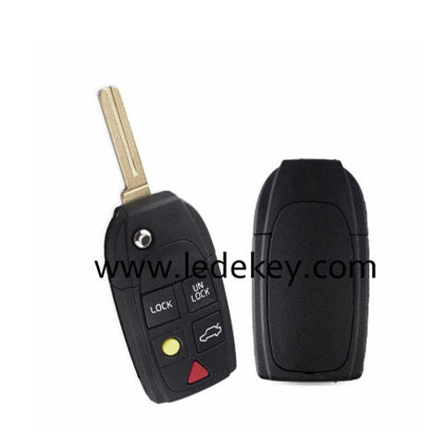 Volvo 5 button flip remote key shell