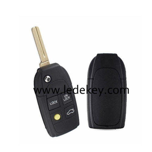 Volvo 4 button flip remote key shell