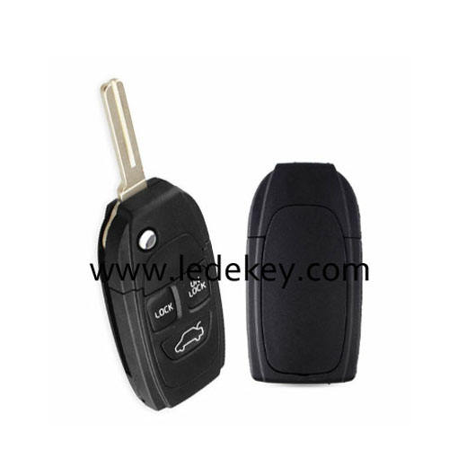 Volvo 3 button flip remote key shell