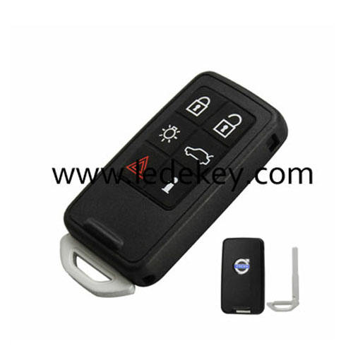 Volvo 6 button smart key card shell