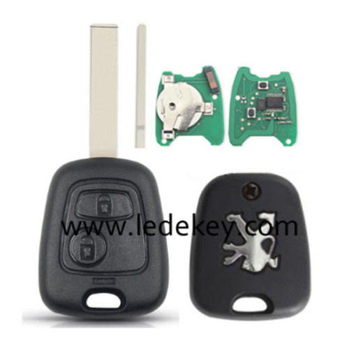 Peugeot 2 button remote key with 307/VA2 blade 433Mhz ID46 Chip