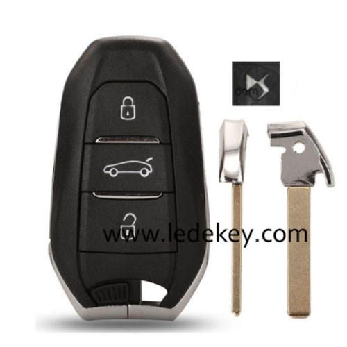 DS 3 button smart key shell with 307/VA2 blade