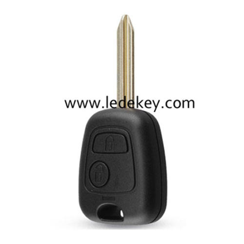 Peugeot 2 buttons remote key shell with SX9(TOY43)blade without logo