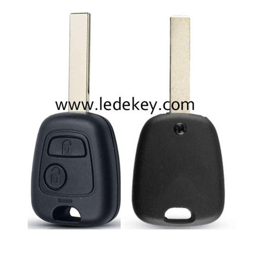 Peugeot 2 button blank key shell with 407/Hu83 blade without logo