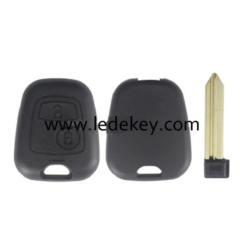 Peugeot 2 button remote key blank with key blade without Logo