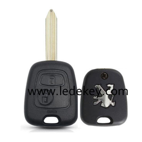 Peugeot 2 button blank key shell with SX9(Toy43) blade with logo