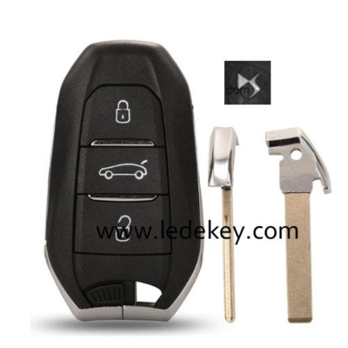 DS 3 button smart key shell with 407/HU83 blade