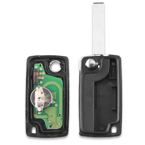 Peugeot 3 button remote key CE0523 FSK 433mhz ID46&pcf7941 chip (407/HU83 blade -trunk button )for cars after 2011