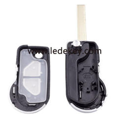 407/HU83 blade Peugeot 2 button remote key shell with logo