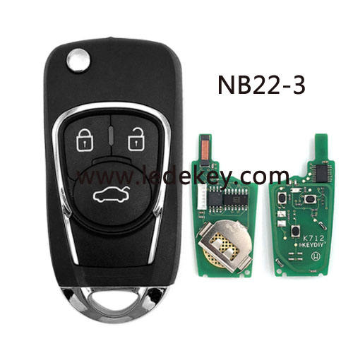 KD remote key NB22 Universal 3 button remote key