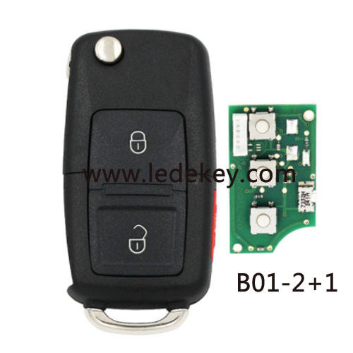 B01 2+1 button remote control car key for KEYDIY KD900 and KDX2