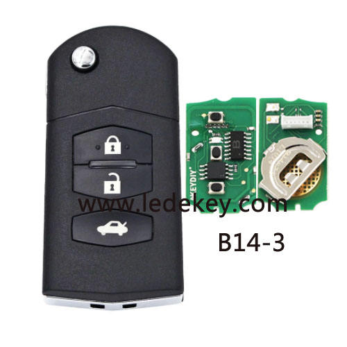 Mazda style B14 3 button remote key for KEYDIY KD900 and KDX2