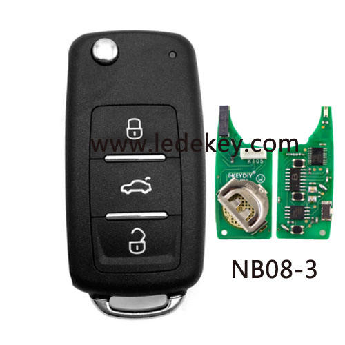 KD remote key NB08 Universal 3 button remote key