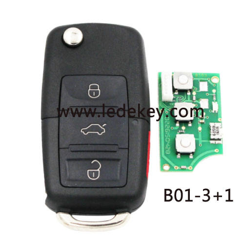 B01 3+1 button remote control car key for KEYDIY KD900 and KDX2