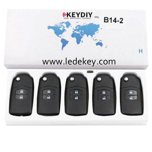 Mazda style B14 2 button remote key for KEYDIY KD900 and KDX2