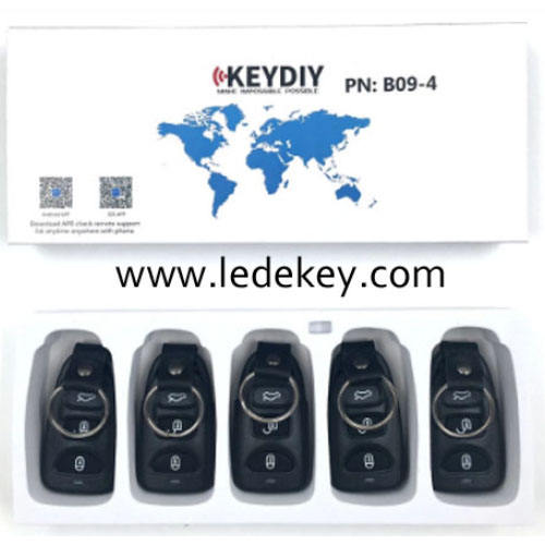 Hyundai style 3+1 button remote key B09-3+1 for KEYDIY KD900 and KDX2