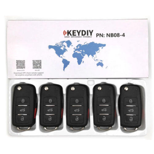 KD remote key NB08 Universal 3+1 button remote key