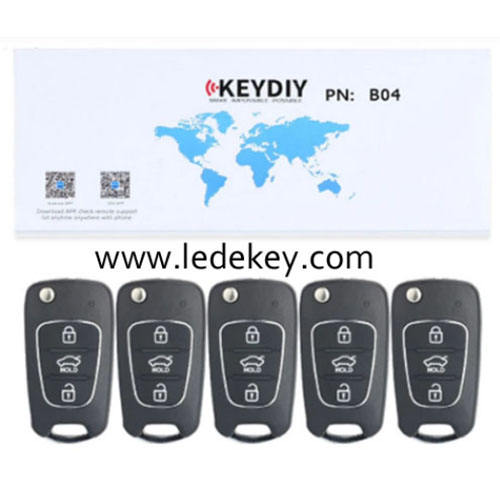 B04 Hyundai style 3 button remote control car key for KEYDIY KD900 and KDX2