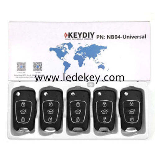NB04 Hyundai style 3 button remote control car key for KEYDIY KD900 and KDX2