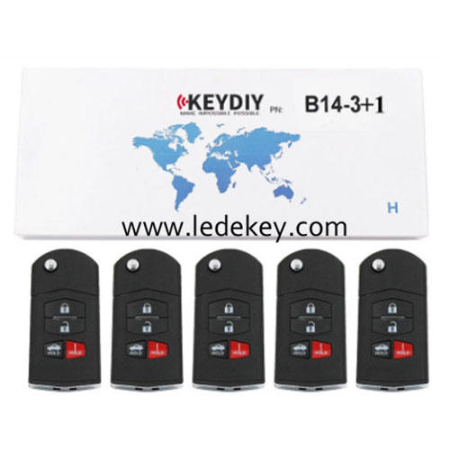 Mazda style B14 4 button remote key  for KEYDIY KD900 and KDX2