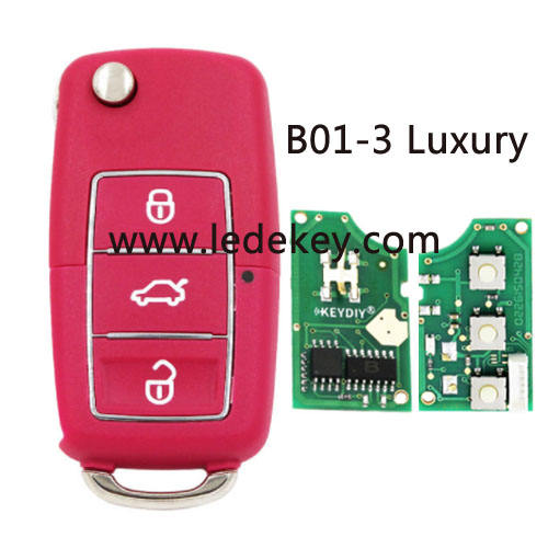 Pink B01-Luxury 3 button remote control car key for KEYDIY KD900 and KDX2