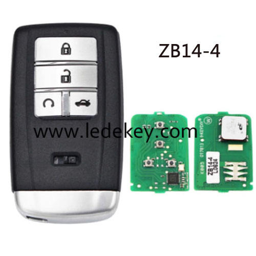 ZB14 4 button remote key