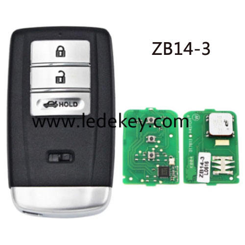 ZB14 3 button remote key