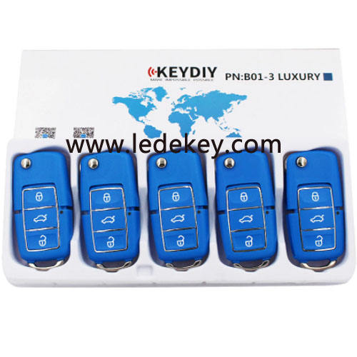 Blue B01-Luxury 3 button remote control car key for KEYDIY KD900 and KDX2