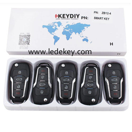 Zero Button Key ZB12 4 button remote key