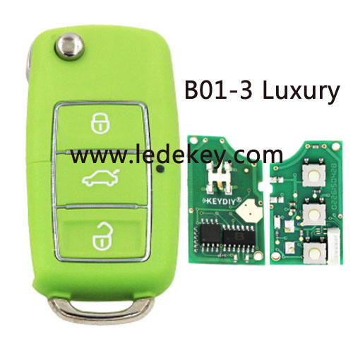 Green B01-Luxury 3 button remote control car key for KEYDIY KD900 and KDX2