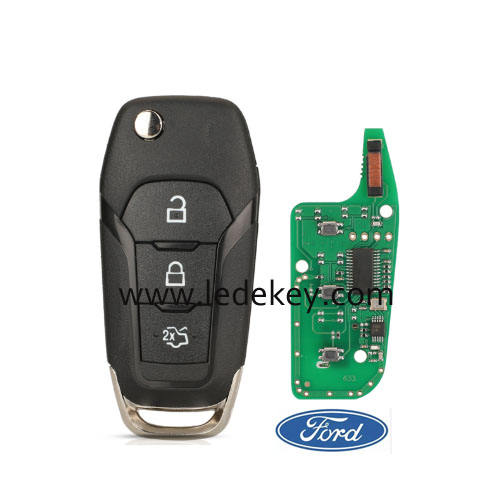 Ford 3 button remote key with 49 Chip 433Mhz FCC ID:DS7T-15K601-B