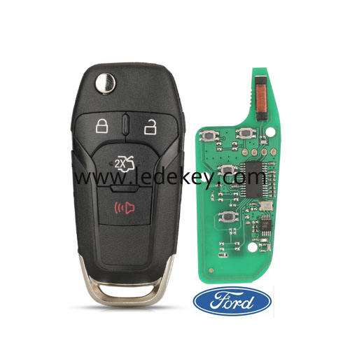 Ford 4 button remote key 315Mhz 49 chip (FCC:N5F-A08TAA) For Ford Escort Fusion Transit F150/F250 2013-2016