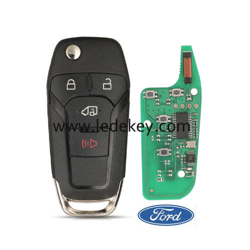 Ford 4 button remote key 315Mhz 49 chip (FCC:N5F-A08TAA) For Ford Escort Fusion Transit F150/F250 2013-2016