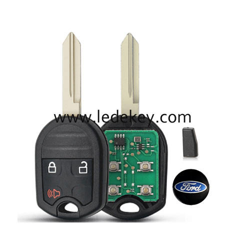 Ford 3 button remote key with 315Mhz with 4D63 80bit chip inside CWTWB1U793